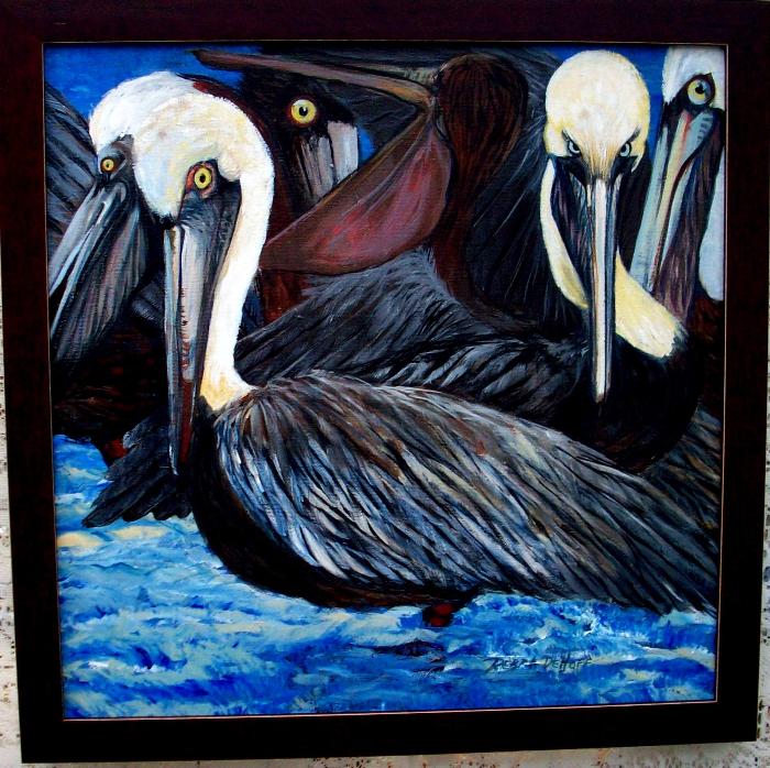 pelicans inspire DeHoff Arts- copy writes apply